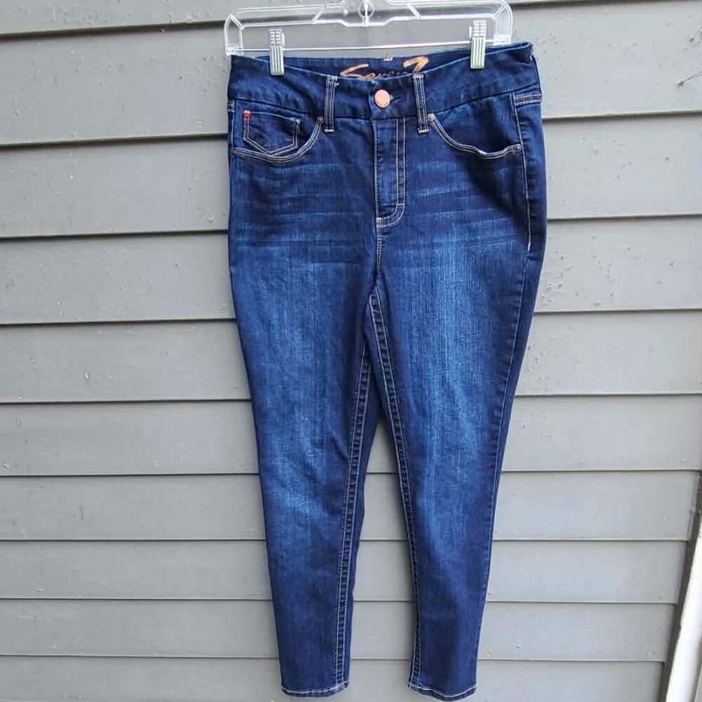 Seven 7 Tummy Less High Rise Skinny Jeans size 8 like New